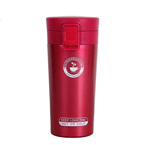 Treasure Exports Double Wall Vacuum Insulated Travel Stainless Steel Coffee 300ml (Red) - TREASURE EXPORTS
