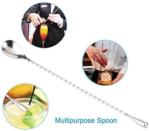 Treasure Exports Teardrop Twisted Design Bar Spoon Premium Cocktail Mixing Spoon Long Handle Stirring Spoon, Shaker Spoon 30 cm : 2 Pcs Set - TREASURE EXPORTS