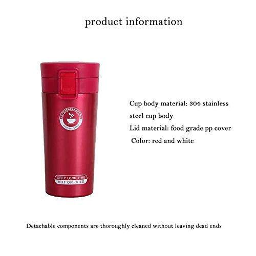 Treasure Exports Double Wall Vacuum Insulated Travel Stainless Steel Coffee 300ml (Red) - TREASURE EXPORTS