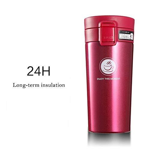 Treasure Exports Double Wall Vacuum Insulated Travel Stainless Steel Coffee 300ml (Red) - TREASURE EXPORTS