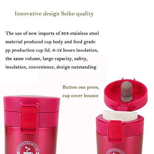 Treasure Exports Double Wall Vacuum Insulated Travel Stainless Steel Coffee 300ml (Red) - TREASURE EXPORTS