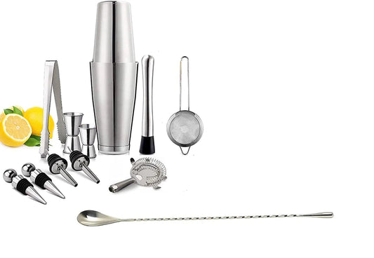 Treasure Exports 13 Piece Cocktail Shaker Bar Tools Set,Bartender Kit with All Bar Accessories, Perfect Gift Set
