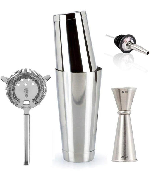 Treasure Exports Cocktail Shaker (Boston Shaker) -Martini Drink Mixer - Professional barware Bartender Tool - for Alcohol Drinks - TREASURE EXPORTS