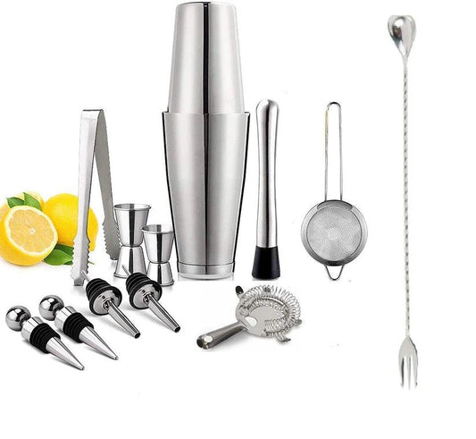 Treasure Exports 13 Piece Cocktail Shaker Bar Tools Set,Bartender Kit with All Bar Accessories, Perfect Gift Set - TREASURE EXPORTS