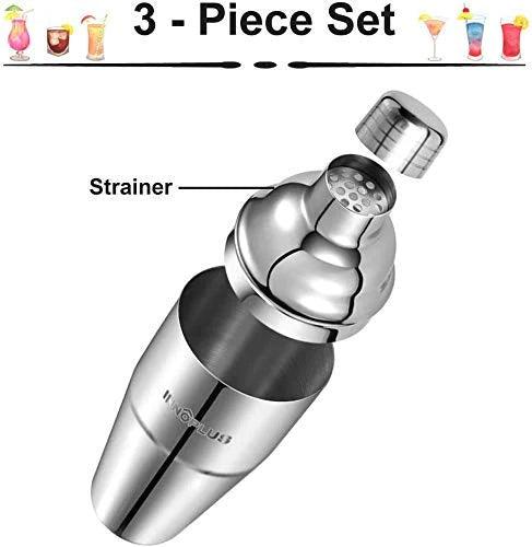 Treasure Exports Cocktail 5 pcs Set Cocktail Shaker, peg Measure, Strainer, Cocktail Spoon, Muddler - TREASURE EXPORTS