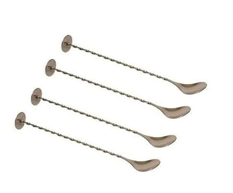 Treasure Exports Bar Spoon with Crusher (Set of 4)