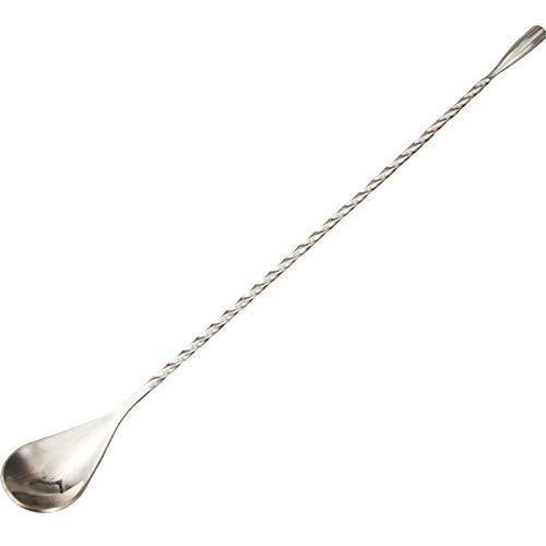Treasure exports Teardrop Bar Spoon, Extra Long Bar Stirrer 40 cm, Cocktail Spoon Mixing Spoon Stainless Steel Professional Cocktail Bar Tool Japanese Style Teardrop End Design - Set of 6 Pc. - TREASURE EXPORTS