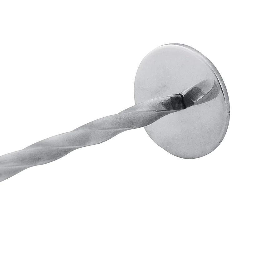 Treasure Exports Bar Spoon with Muddler top/Cocktail Mixing Spoon/Long Handle Stirring/Spiral Pattern, Bar Cocktail Shaker Spoon 28 cm: 2 Pcs - TREASURE EXPORTS