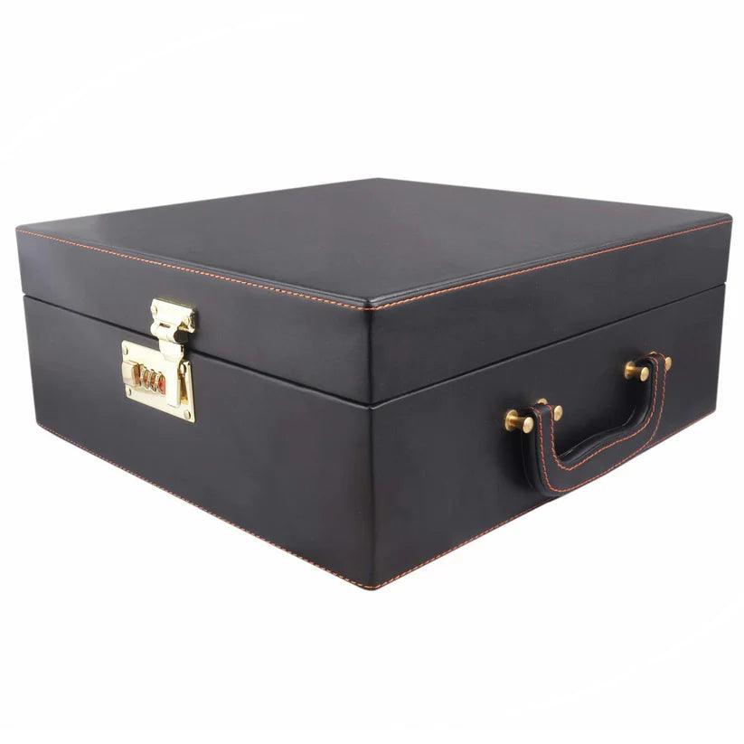 Treasure Exports Leatherette Bar Set |Premium Bar Set Handy Portable Leatherette Bar Set for car, Travel Bar Set | 6 Whiskey Glasses (Black) - TREASURE EXPORTS