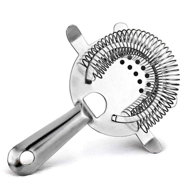 Treasure Exports Cocktail Tools, Bartender Kit, 2 Pcs Double Japanese Peg Measurer (30-60 ml) and 1 Pc. Teardrop Mixing Spoon, 1 Cocktail Strainer: 4 PCS - TREASURE EXPORTS
