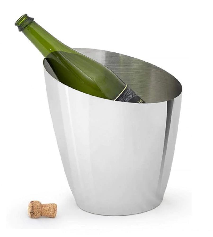 Treasure Exports Premium Stainless Steel Champagne Wine Beer Bucket, Beverage Bucket, Ice Bucket, Wine Bucket 6 Ltrs - Exclusive Style Bar Bucket - TREASURE EXPORTS