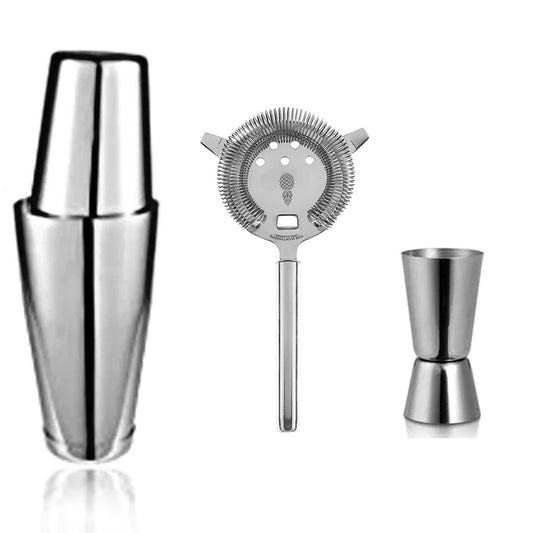 Treasure Exports Cocktail shakers Stainless Steel Boston Shaker / Martini Drink Mixer - Professional barware Bartender Tool - for Alcohol Drinks