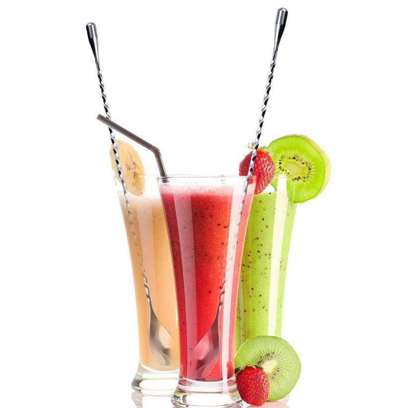 Treasure Exports Teardrop Bar Spoons Stainless Steel, Professional Cocktail Mixing Spoon Bar Tool Japanese Style Teardrop Spoon: 12 Inches - 6 Pcs Set - TREASURE EXPORTS