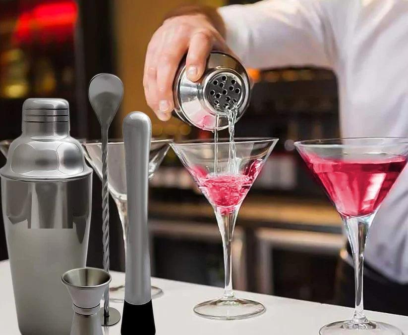 Treasure Exports Professional Stainless Steel Bar Set, Boston Shaker Set (Cocktail Shaker, Mixing Glass, and Hawthorne Strainer): 3 Pcs Set - TREASURE EXPORTS