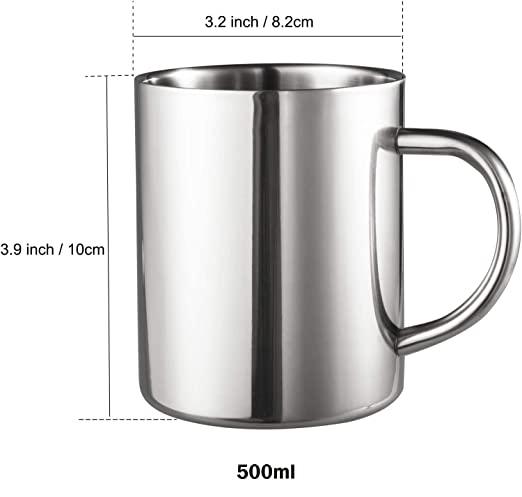 Treasure-Stainless Steel Double Wall Tea and Coffee Big Mug - TREASURE EXPORTS