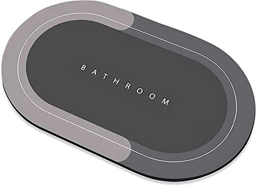 Treasure Floor Mat, Bath Mat, Doormat, Bathroom Carpet. Cushion Mat Super Absorbent Soft Carpet, Quick Dry Dirt Barrier for Home, Office 1pc(40x60cm, Multicolor, Round, Rubber) - TREASURE EXPORTS