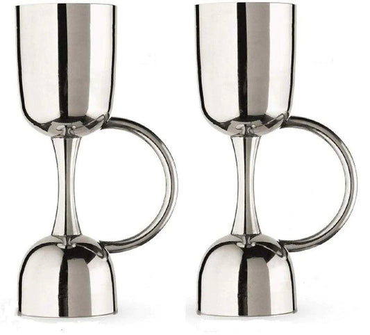 Treasure Exports Premium Peg Measurer with Handle Jigger 30 & 60 ml Cocktail Jigger Bar Tool Double Side Jigger - Limited Edition 2 Pcs Set - TREASURE EXPORTS