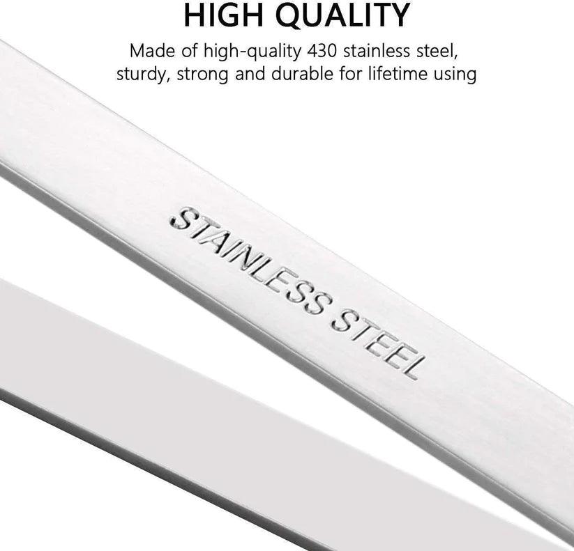 Treasure Exports Extra Long Stainless Steel Kitchen Tweezer, Long Food Tongs, Curved Tip Home Medical Tweezers, Garden Kitchen Tool: 12 Inches - TREASURE EXPORTS