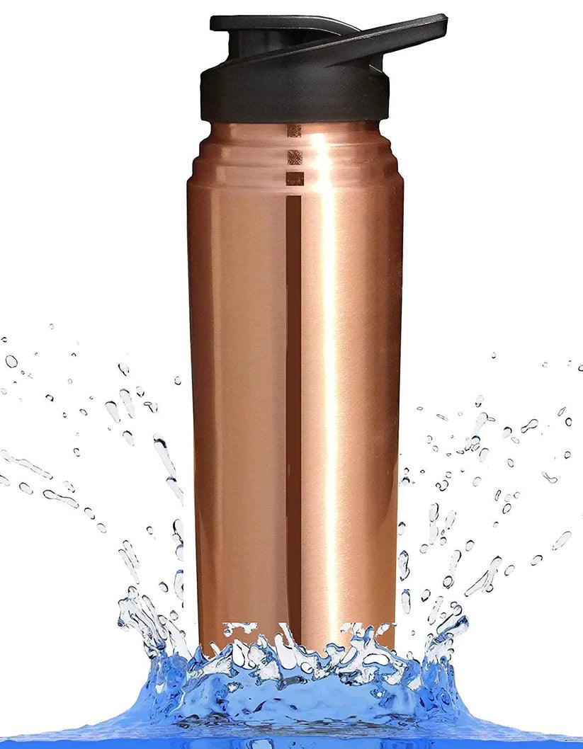 Treasure Exports Pure Copper Sipper Bottle for Sports Yoga Sipper Combo Pack of 2 - TREASURE EXPORTS