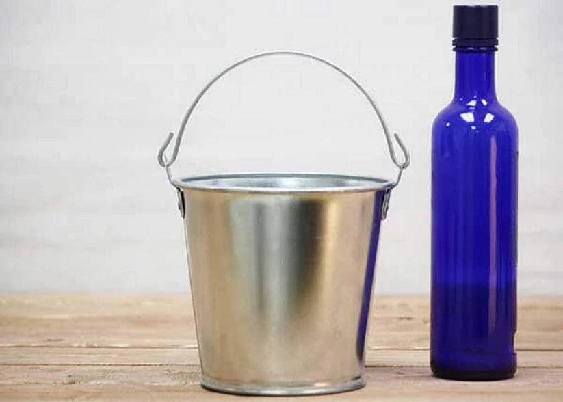 Treasure Exports Beer Bucket, Galvanized Beer Bucket Built-in Bottle Opener, Party Bucket, Ice Bucket, Wine Bucket, Bar Bucket: 1 Pc. - TREASURE EXPORTS
