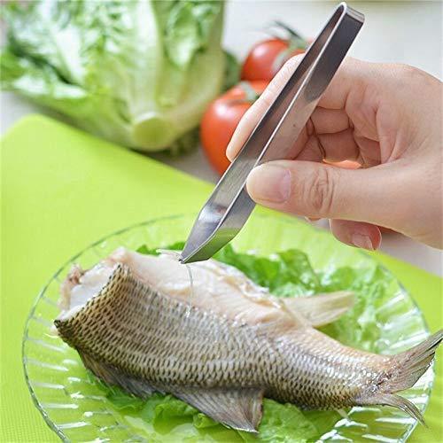 Treasure exports Stainless Steel Tongs Tweezers 3 Pcs 6.3 Inch Tweezers,4.7 Inch Flat and Chef Cooking Utensils: 5 Pcs Set - TREASURE EXPORTS
