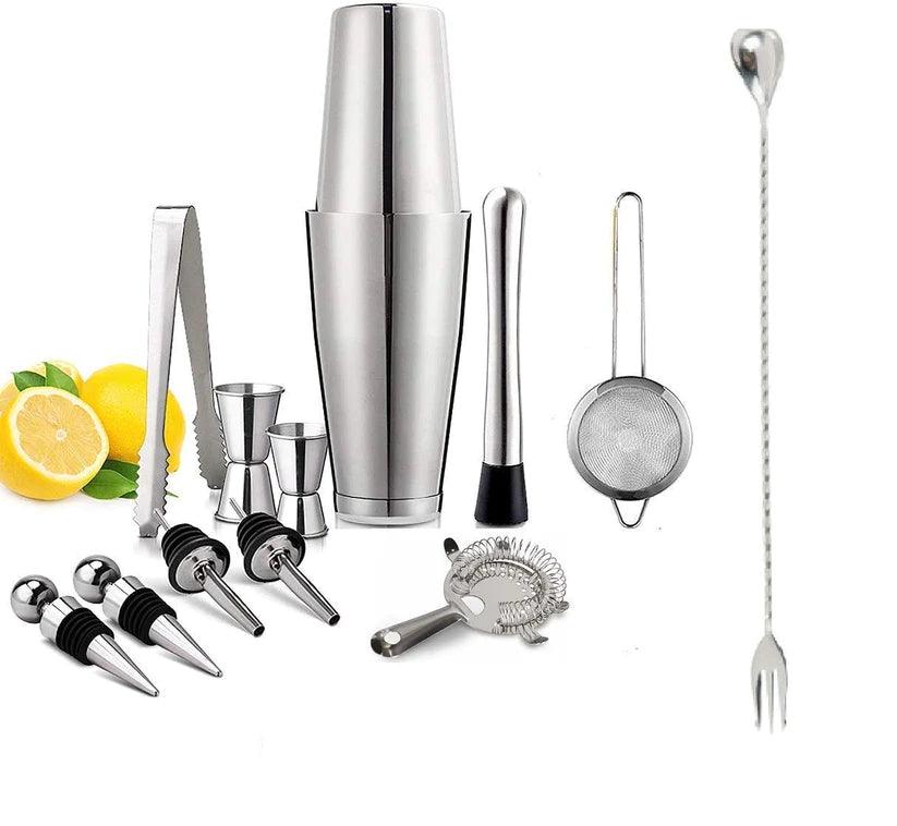 Treasure Exports 13 Piece Cocktail Shaker Bar Tools Set,Bartender Kit with All Bar Accessories, Perfect Gift Set - TREASURE EXPORTS