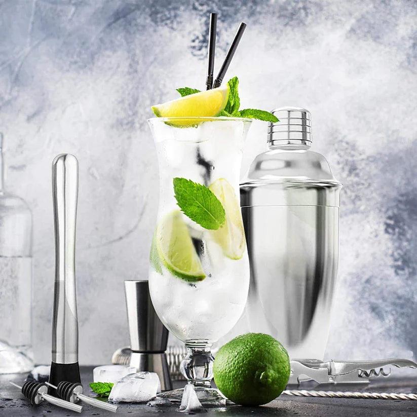 Treasure Exports Set Cocktail Shaker Bar Tools Set Bartender Kit with Bar Accessories 11 Pcs Gift Set - TREASURE EXPORTS