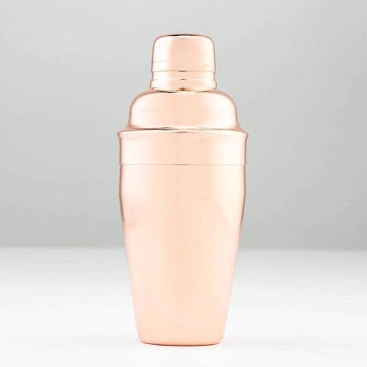 Treasure Exports Stainless Steel Copper Colour Cocktail Shaker with Strainer 300 ml, Bar Accessories - TREASURE EXPORTS