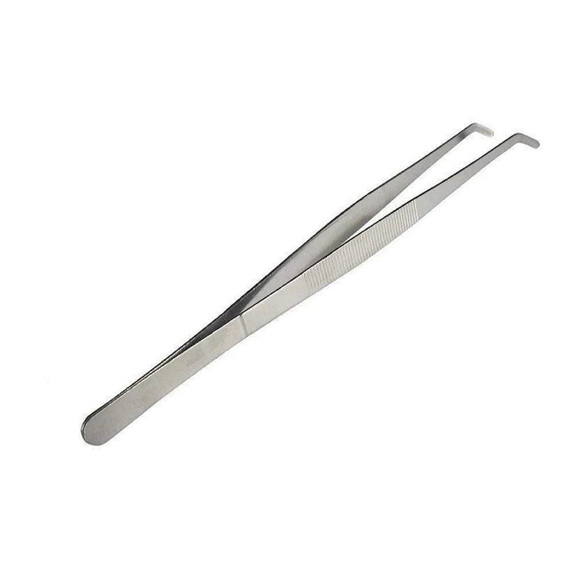 Treasure Exports Extra Long Stainless Steel Kitchen Tweezer, Long Food Tongs, Curved Tip Home Medical Tweezers, Garden Kitchen Tool: 12 Inches - TREASURE EXPORTS