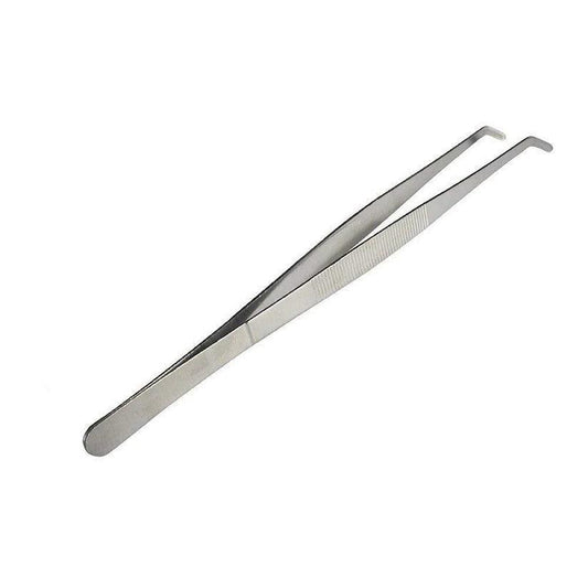 Treasure Exports Extra Long Stainless Steel Kitchen Tweezer, Long Food Tongs, Curved Tip Home Medical Tweezers, Garden Kitchen Tool: 12 Inches - TREASURE EXPORTS
