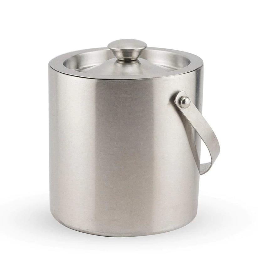 Treasure Exports Stainless Steel Silver Bar Set | Bar Tools | Bar Accessories Set of 3 Pieces | Ice Bucket | Ice Tong | Peg Measure - Ideal for Party - TREASURE EXPORTS