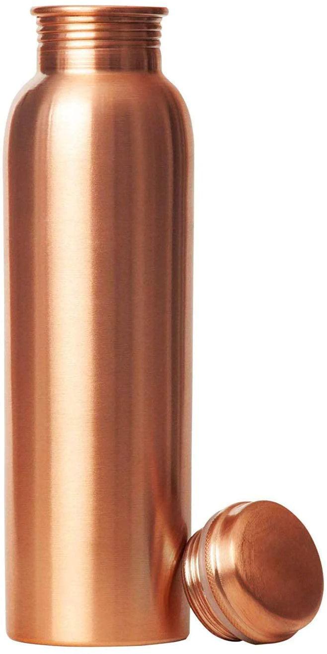 Treasure Exports Pure Copper Water Bottle and Copper Sipper Water Bottle 1000 ML(Set of 2) - TREASURE EXPORTS