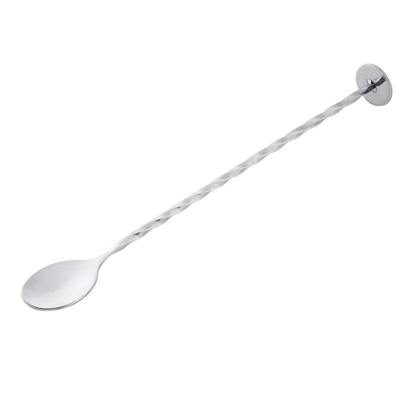 Treasure Exports Cocktail Muddler 8" and Mixing Spoon Set, Bar Cocktail Muddler, Spiral Stirrer 11" Long Spiral Handle to Create Refreshing Drink : 2 Pcs - TREASURE EXPORTS