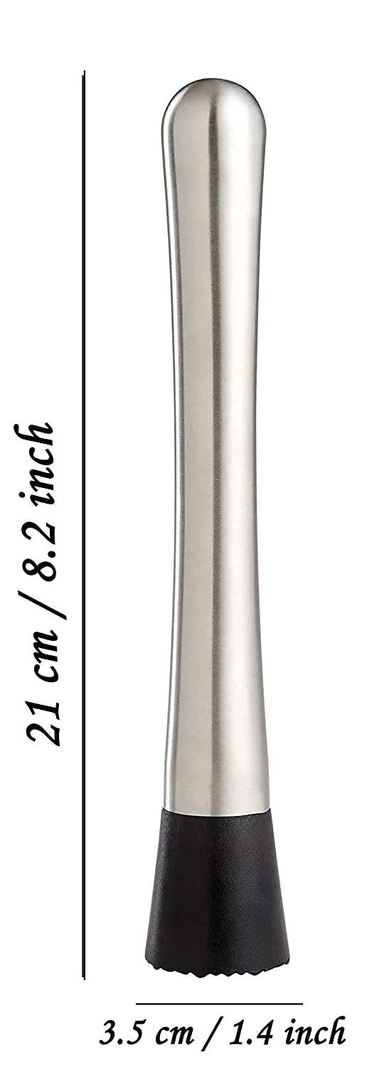 Treasure Exports Barware 7 Pieces Bar Set of Double Wall Ice Bucket, Ice Tong, Measuring Jig, Whiskey Pourer, Cocktail Shaker, Muddler Stick, Wine Opener, Stainless Steel - TREASURE EXPORTS