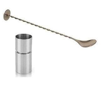 Treasure Exports Bar Spoon with Crusher Wite peg Measurer - TREASURE EXPORTS