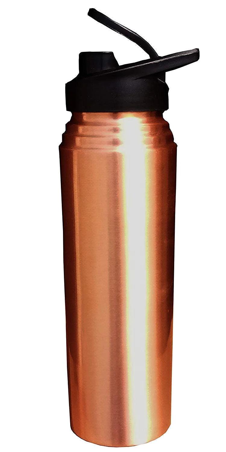 Treasure Exports Pure Copper Water Bottle and Copper Sipper Water Bottle 1000 ML(Set of 2) - TREASURE EXPORTS