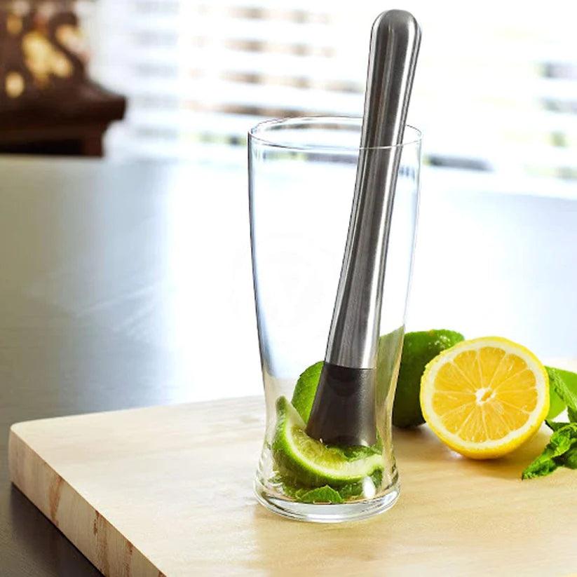Treasure Exports Barware 7 Pieces Bar Set of Double Wall Ice Bucket, Ice Tong, Measuring Jig, Whiskey Pourer, Cocktail Shaker, Muddler Stick, Wine Opener, Stainless Steel - TREASURE EXPORTS