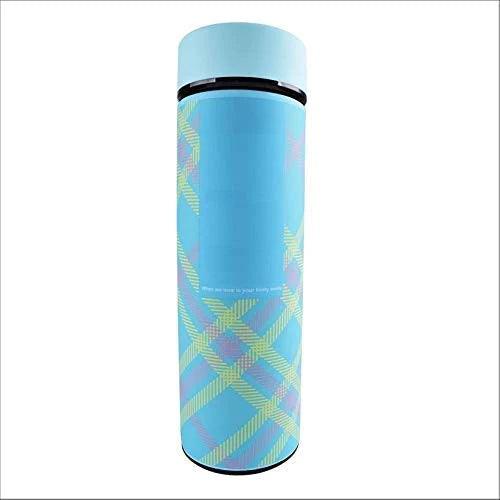Treasure Exports Stainless Steel Double Wall Vacuum Insulated Flask 480 ml, Sky Blue - TREASURE EXPORTS
