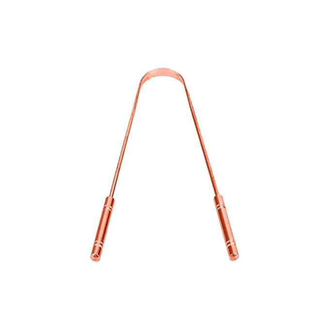 Treasure Premium Pure Copper Tongue Cleaner | Tongue Scraper for Adults and kids | 100% Pure Copper | Naturally Antibacterial | Cleans debris and gunk from tongue - TREASURE EXPORTS