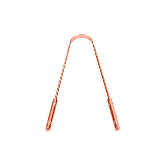 Treasure Premium Pure Copper Tongue Cleaner | Tongue Scraper for Adults and kids | 100% Pure Copper | Naturally Antibacterial | Cleans debris and gunk from tongue - TREASURE EXPORTS