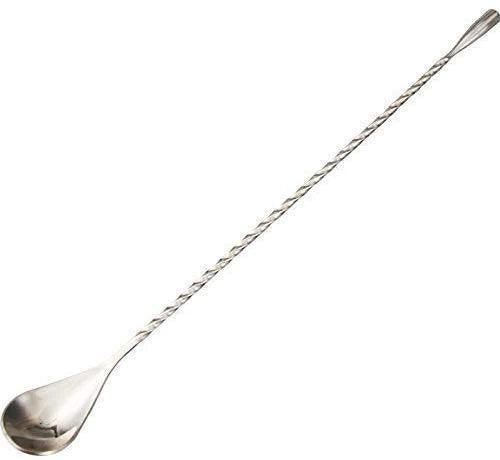 Treasure Exports Teardrop Twisted Design Bar Spoon, Japanese Style Teardrop End Design Cocktail Mixing Spoon 12 Inches : 4 Pcs Set - TREASURE EXPORTS
