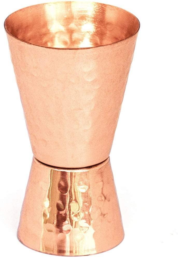 Treasure Exports Pure Copper Hammered Peg Measurer Jigger, Premium Handmade Vintage Jigger 30-60 ml Measuring Jigger for Your Cocktail Mixing, Bar Accessories, Bar Gift Item: 01 Pc. - TREASURE EXPORTS