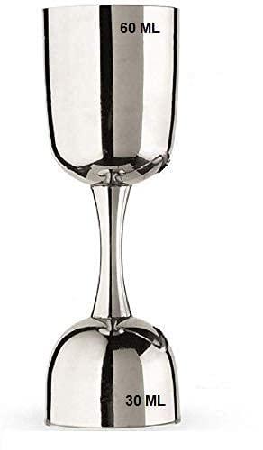 Treasure Exports Premium Peg Measurer Jigger 30 and 60 ml, Cocktail Jigger Shot Glass Drink Measuring Bar Tool Double Side Jigger - TREASURE EXPORTS