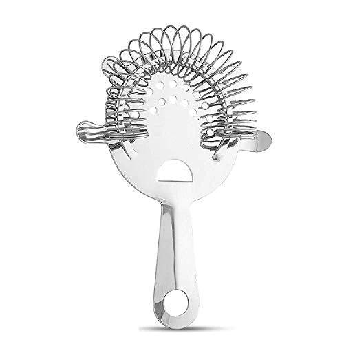 Treasure Exports Transparent Cocktail Mixing Glass with Printed Recipes Mixing and 4 Pong Strainer - TREASURE EXPORTS