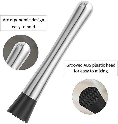 Treasure Exports Cocktail Set Peg Measuring Jigger Mixing Spoon Muddler Pro Bar Tools Set: 2 Pieces - TREASURE EXPORTS