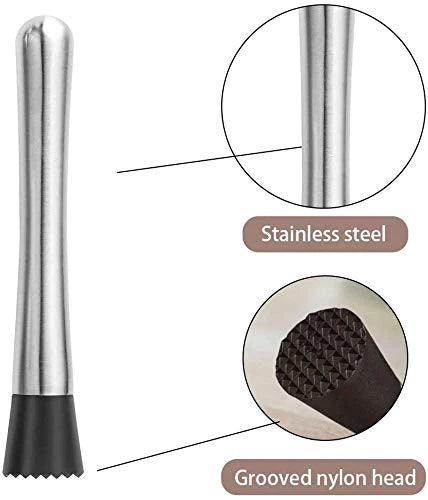 Treasure Exports Cocktail Set Peg Measuring Jigger Mixing Spoon Muddler Pro Bar Tools Set: 2 Pieces - TREASURE EXPORTS