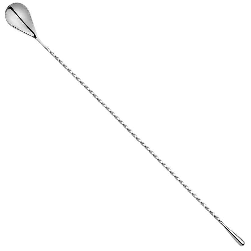Treasure Exports Teardrop Bar Spoon, Extra Long Bar Stirrer 40 cm, Cocktail Spoon Mixing Spoon Stainless Steel Professional Cocktail Bar Tool Japanese Style Teardrop End Design - 4 Pc. - TREASURE EXPORTS