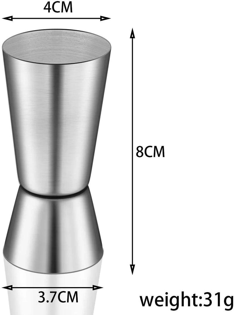 Treasure Exports Steel Peg Measure Bar Tool - Set of 3 Measuring Bar Cup Silver - TREASURE EXPORTS