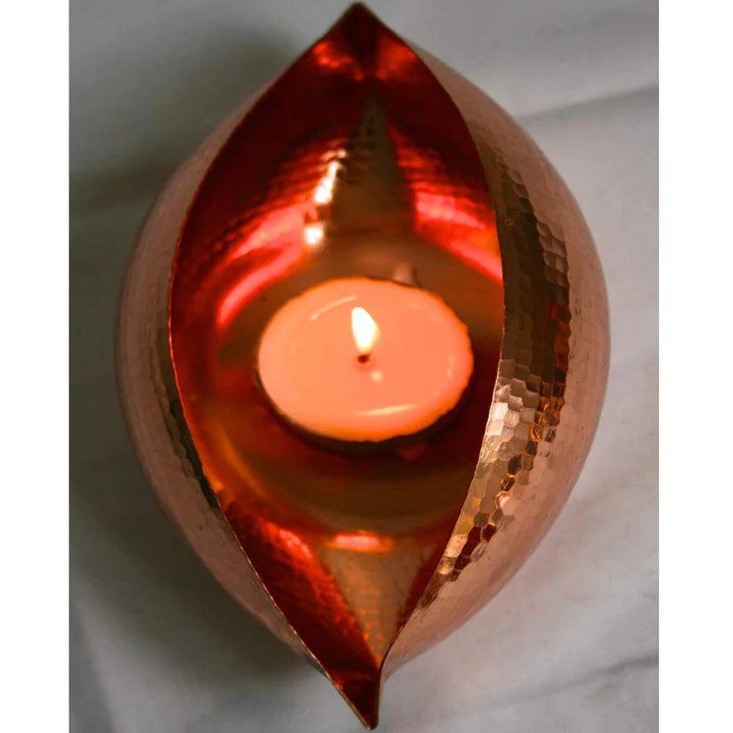 Treasure Exports Pure Copper T-Light Pod Votive Candle Holder - TREASURE EXPORTS