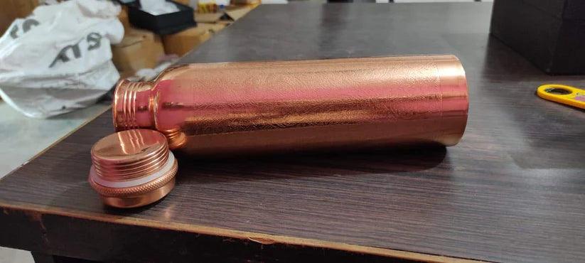 Treasure Exports Engraving Design Copper Bottle Set with 2 Glasses - TREASURE EXPORTS
